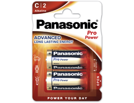Батарейки Panasonic Pro Power C щелочные 2 шт