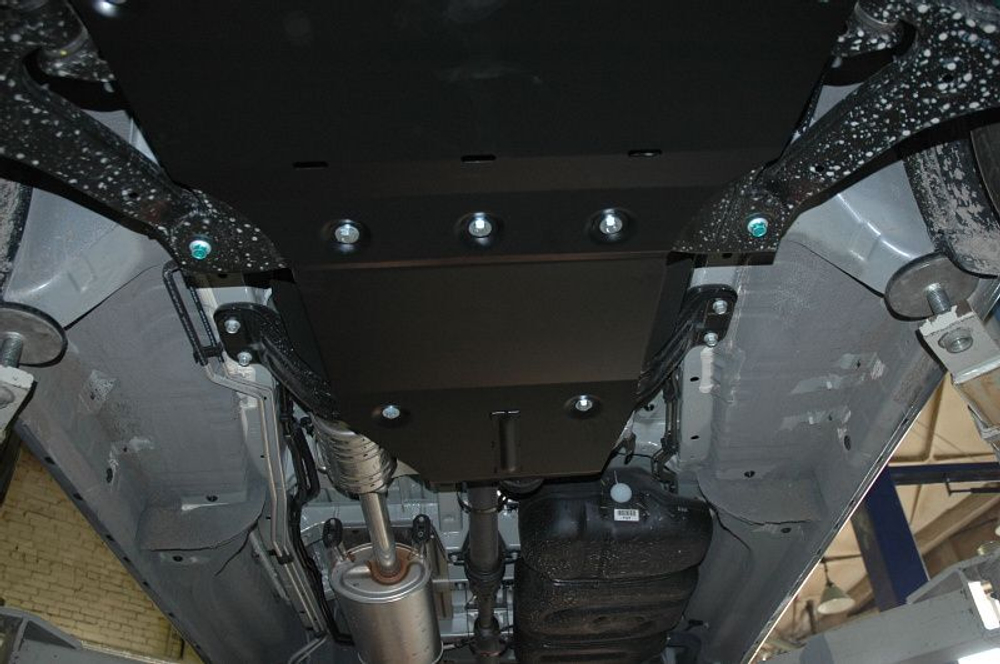 Усиленная защита КПП (3 мм, сталь) для Hyundai H1/Grand Starex 2014-2021 (V = 2.5 MT 4WD) Sheriff.10.2595