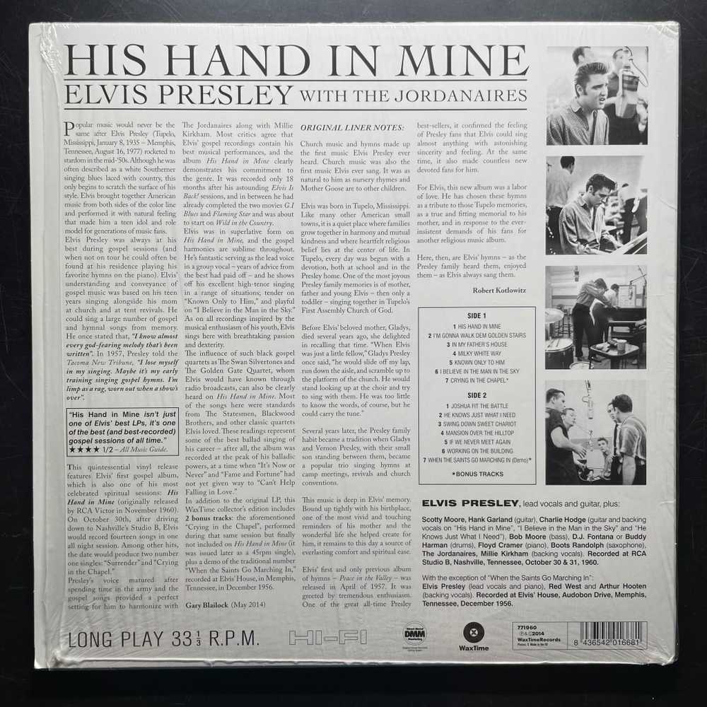 Elvis ‎– His Hand In Mine (Европа 2014г.)
