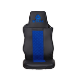 Чехлы SITRAK C7H (экокожа, черный, синяя вставка)