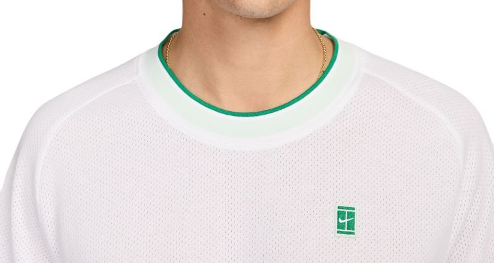 Мужская теннисная футболка Nike Court Heritage Tennis Top - white