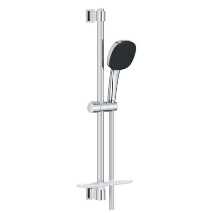 Душевой гарнитур GROHE Vitalio Comfort 110, 3 режима струи, штанга 600 мм, 9,5 л/мин, с полочкой, хром (26974001)