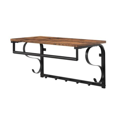 Вешалка настенная 30х60х31.7 см, Vasagle, Лофт, LCR11BX, корич-черн