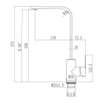 Смеситель для кухни 35к MIXLINE ML-GS14 (308) черный высок. излив
