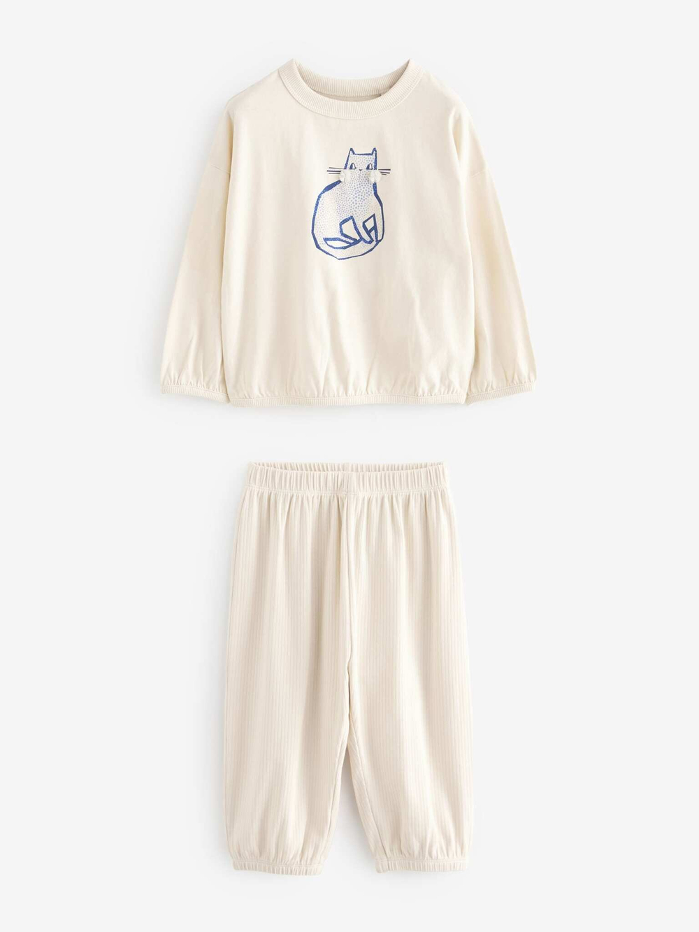 Пижама для девочки Next 196-716, 3 шт., Синий, Голубой, Молочный