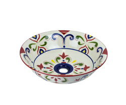 Раковина-чаша Bronze de Luxe Козетта Red на столешницу с декором 420х420х130