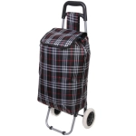Тележка хозяйственная с сумкой (88*34*30см, колеса 16 см,грузоподъемность до 30 кг) клетчатая DC-306