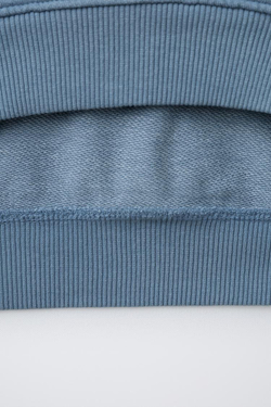 ZARA ТОЛСТОВКА С КАПЮШОНОМ И КАРМАНОМ, СИНИЙ