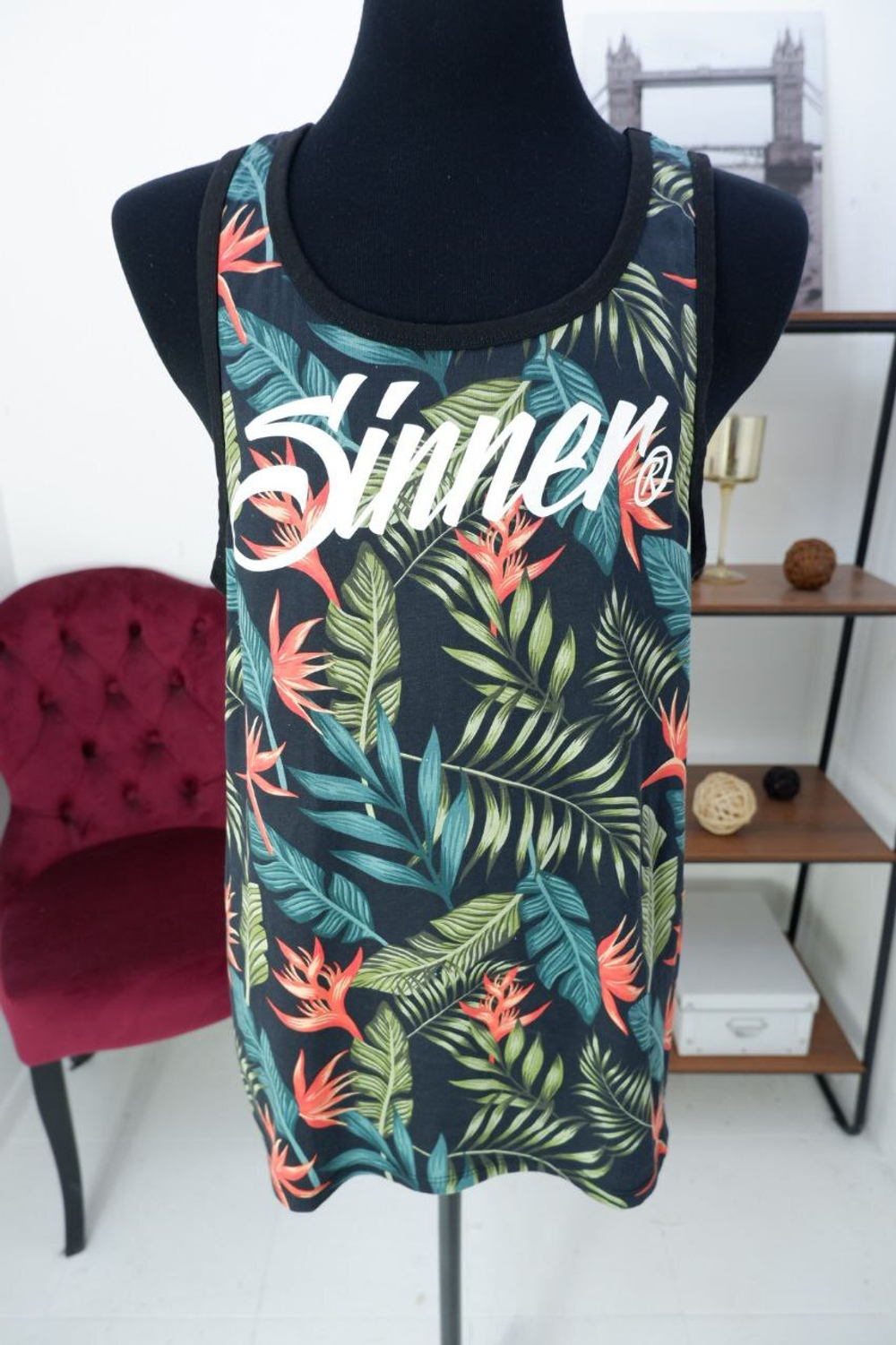 Майка Cropp из хлопка с принтом 52 размер