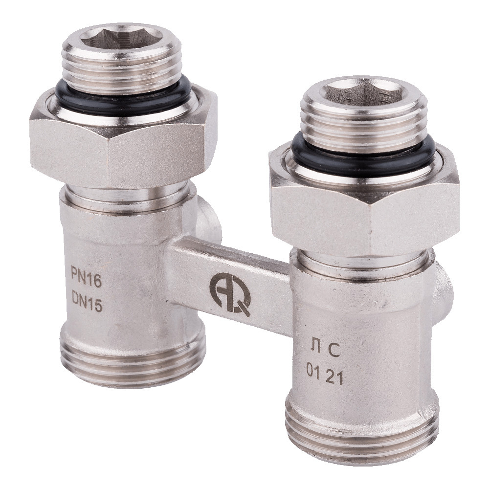 Узел нижнего подключения радиатора Aqualink 02671 прямой 1/2х3/4 дюйма