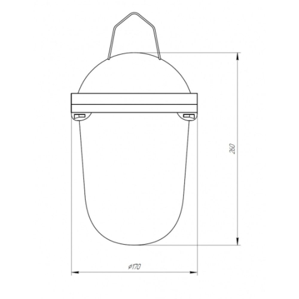 Светильник ЭРА НСП 41-200-001 без решетки Желудь сталь / стекло IP54 E27 max 200Вт 185х260 белый