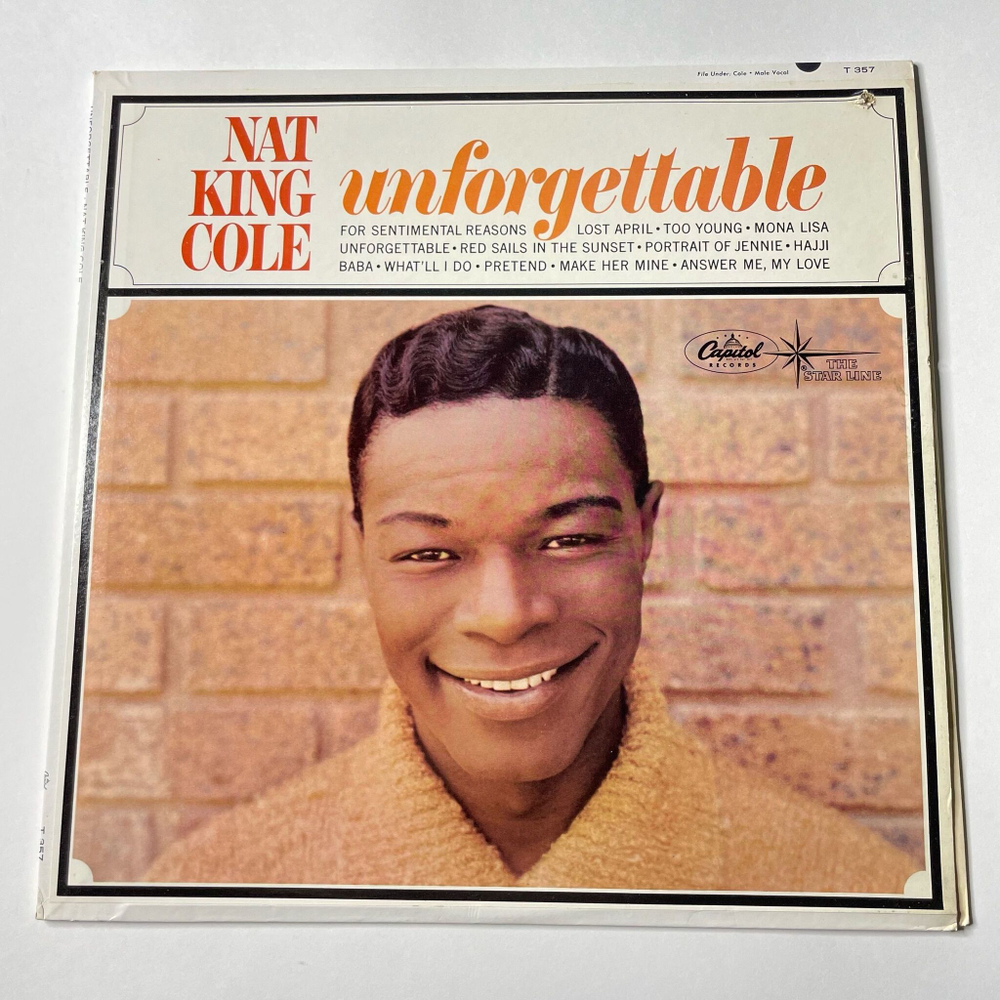 Винтажная виниловая пластинка LP Nat King Cole Unforgettable (USA 1973) Mona Lisa