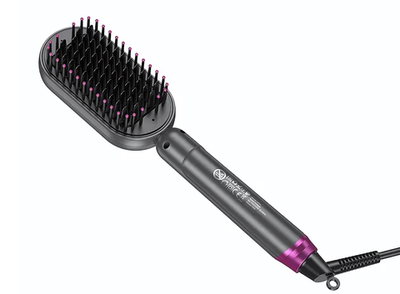 Фен-расческа HOCO HP44, для волос, температура: 120°-220°C, дисплей, Rose Red