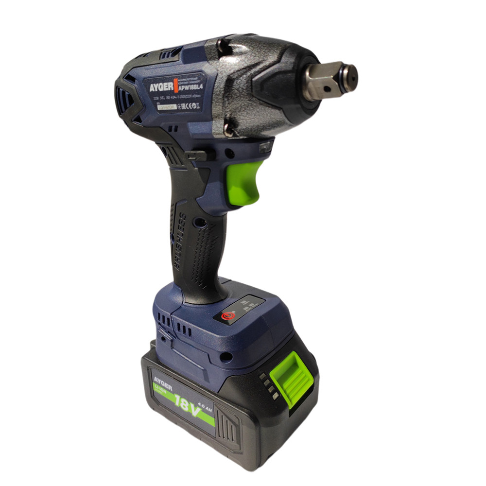 Гайковерт аккумуляторный Ayger APW18BL4 4Ah бесщеточный