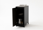 Шкаф напольный с газовой плитой Lounge D-14P, 40 см, черный/серый каспий