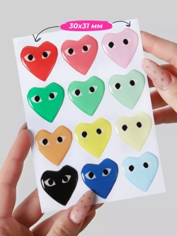 3д стикеры на телефон чехол ноутбук сердечки