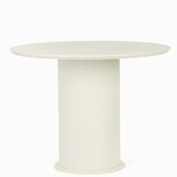 Обеденный стол Iona Ø100 см, белый меламин