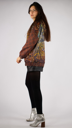 Зип худи «Рондаш», принт по мотивам парадных доспехов, созданных оружейником Л. Пиччинино