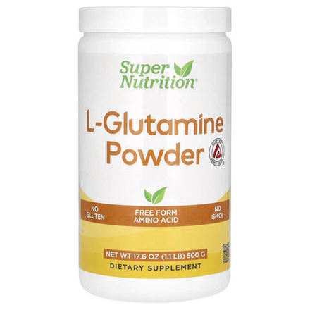 Super Nutrition, L-глютамин, без вкусовых добавок, 500 г (17,6 унции)