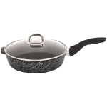 Сковорода глубокая 26см со съемной ручкой и стекл. крышкой «Грация» (черный/серебро) сгчс262а