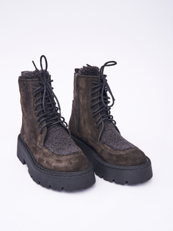 Ботинки замшевые на шнуровке