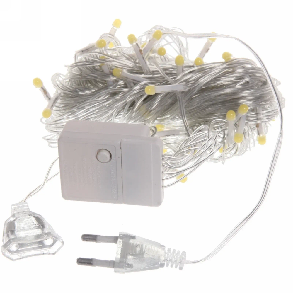 Гирлянда для дома «Bright light» 9,5м 100 ламп LED прозрач.пров.,8 реж, IP-20, Фиолетовый (возможность соединения)