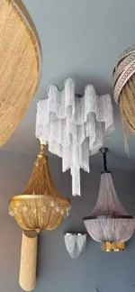 Pendant design lamp Stream by Terzani Long (Silver)