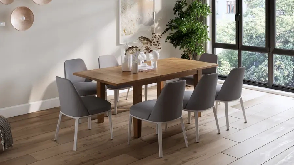 Стол раздвижной  -  аналог IKEA/STORNÄS/СТОРНАС /ШАНЬ/ ИКЕА,  147/204x95см, коричневый