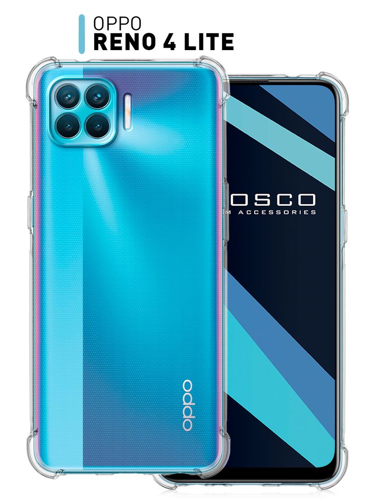 Чехол ROSCO для Oppo Reno4 Lite оптом (арт. OPPO-R4L-COLOURFUL-BLACK)