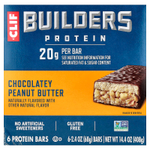 Clif Bar, Builders® Protein Bars, Chocolatey Peanut Butter, 6 Bars, 2.4 oz (68 g) Each