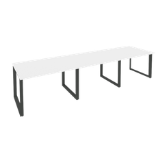 Onix Стол переговорный O.MO-PRG-3.2 Белый Бриллиант/Металл Антрацит 3540*980*750