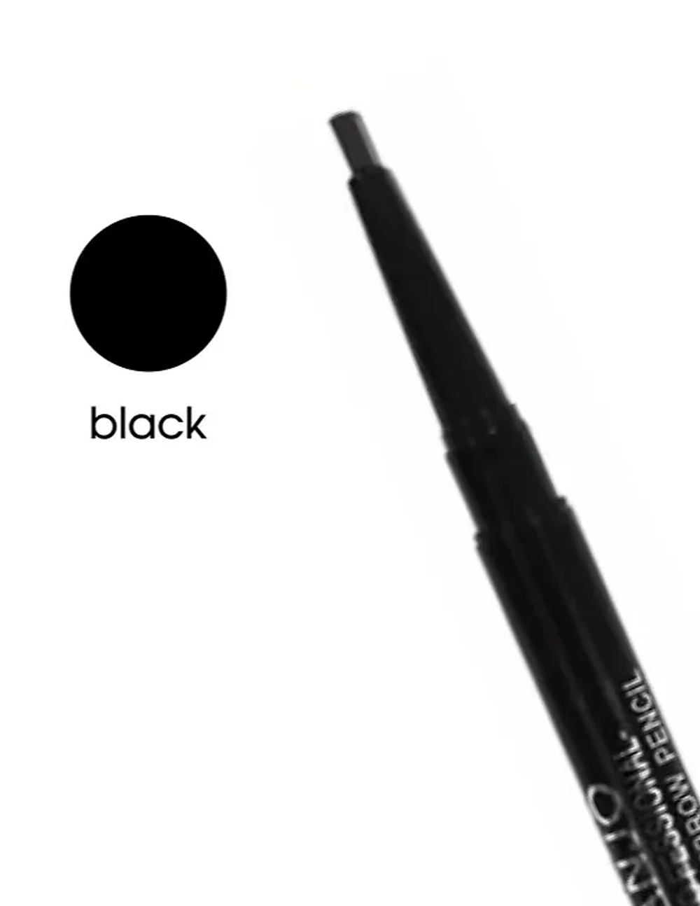 Anjo Professional Eyebrow Pencil Triangular Black Треугольный карандаш для бровей черный, 1 шт