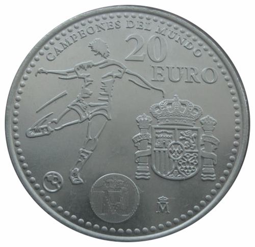 20 евро Чемпионат мира по футболу ЮАР 2010 г. Испания 2010 г.