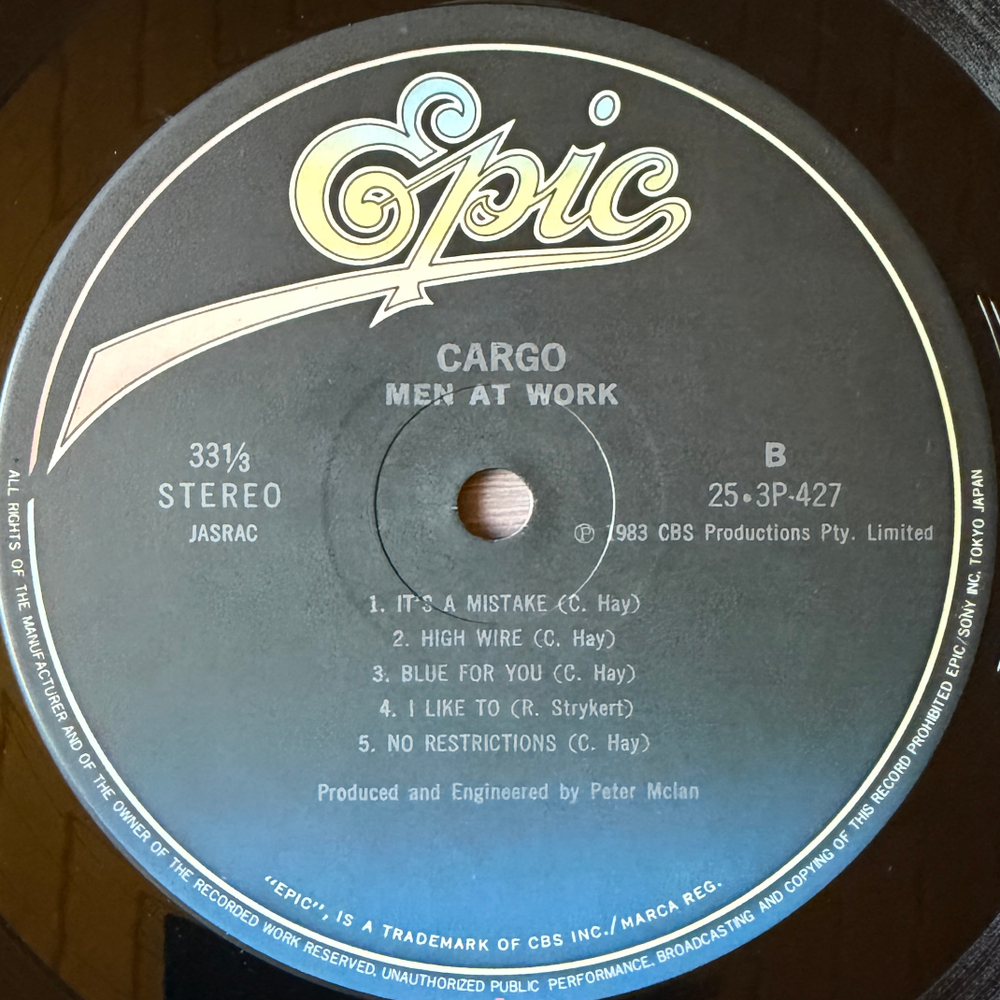 Виниловая пластинка Men At Work ‎– Cargo LP