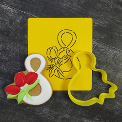 8-ка с цветами №3 Тюльпаны