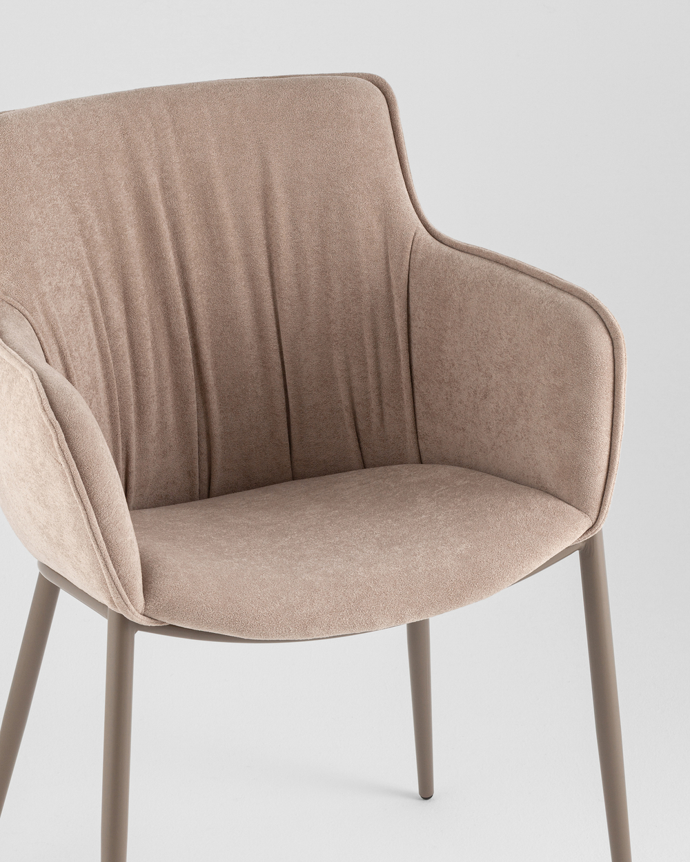 Стул Твигги шенилл бежевый каркас бежево-серый
