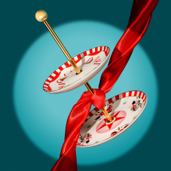 Этажерка для десертов Farforite «Цирковое представление» в подарочной коробке