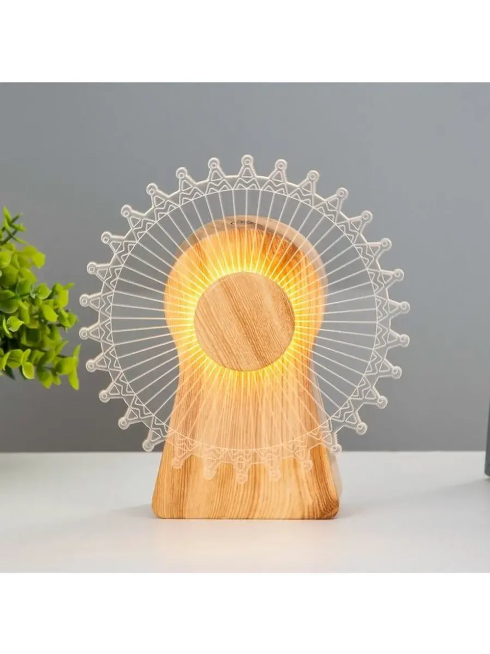 Светильник сенсорный «Колесо» LED крутится 6 Вт USB 15×4×16