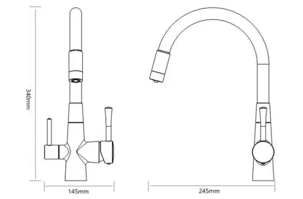 Смеситель для кухонной мойки под фильтр питьевой воды Savol (S-L1806-04)