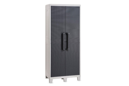 Уличный шкаф TOOMAX 2х дверный глубокий SANTORINI XL (3 полки), светло-серый/антрацит