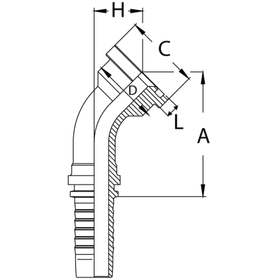 Фитинг DN 12 SFL 3/4 38.1 (45)