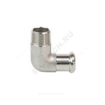 Угольник сталь нерж AISI 316L 90гр Дн 22х3/4" Ру16 пресс/НР Inoxpres RM 197304022