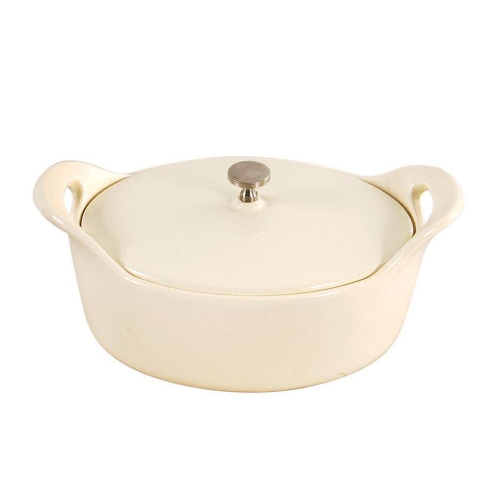 Кастрюля для подачи 16*13 см h6,3 см 550 мл овальная с крышкой эмаль  . P.L. Proff Cuisine