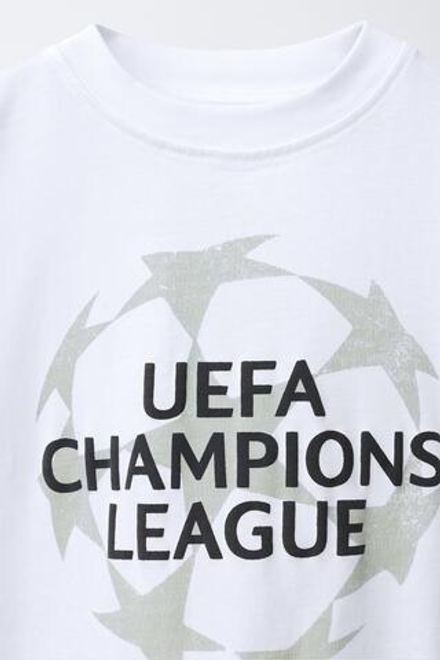 ZARA ФУТБОЛКА С ДВОЙНЫМИ РУКАВАМИ UEFA CHAMPIONS LEAGUE ®, БЕЛЫЙ