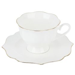 Набор 12пр. " " (6 персон) v=160мл с золотой окантовкой (фарфор) (подарочная упаковка)