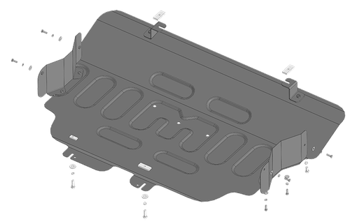 Защита стальная 2 мм Д;КПП Jetour X70 Plus MOTODOR.79012