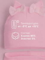 Осенняя шапка для девочки с ушками и снуд