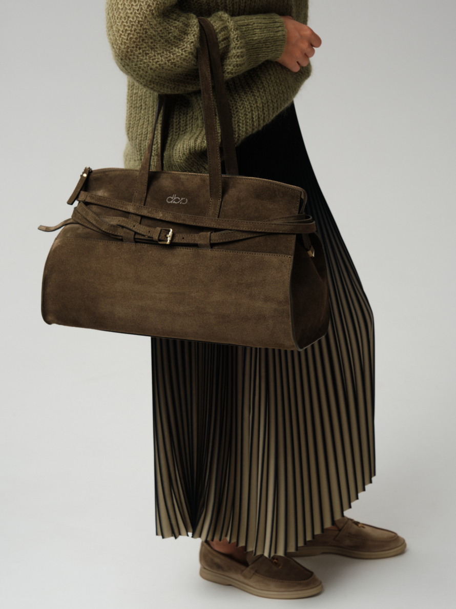 Замшевая сумка Rumi DBR 31152 тундра