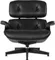Кресло с оттоманкой Eames Lounge Total Black Limited Edition