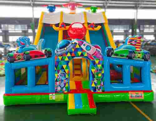 Коммерческий надувной батут горка «Крутые виражи» 13х8х8,3 м.